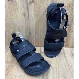 Nike Womens Owaysis CK9283-001 Black Casual Slip On Strap Sandals Size 10